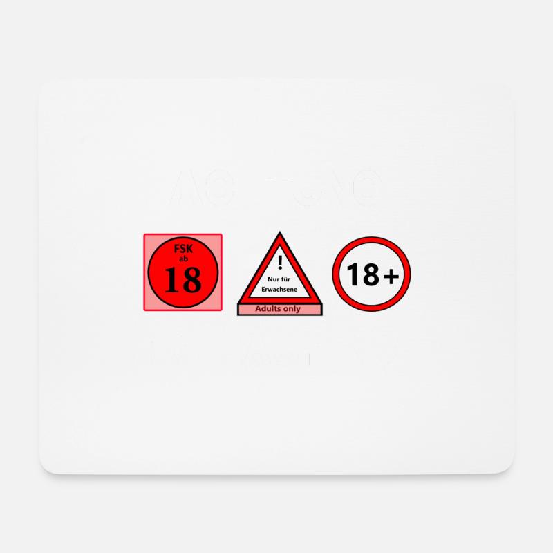 ACHTUNG, FREILAUFEND! 18. Geburtstag - Mousepad (Querformat) - Weiß