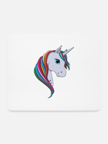 lorey.w "kleines Einhorn", Mädchen, Schulkind - Mousepad (Querformat) - Weiß