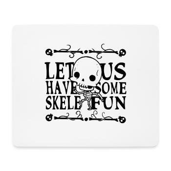 Skelefun Skelett Halloween tanzen lustig schwarz ツ - Mousepad (Querformat) - Weiß - Vorne