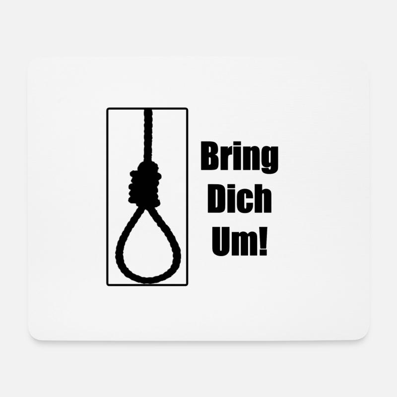 Bring dich um - Mousepad (Querformat) - Weiß