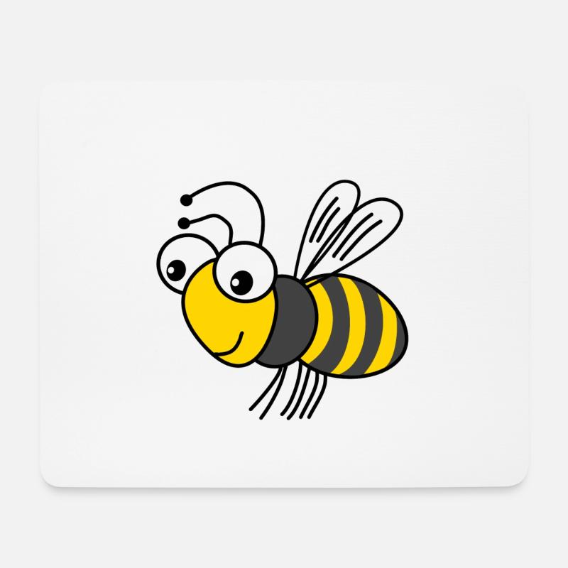 Biene - Mousepad (Querformat) - Weiß