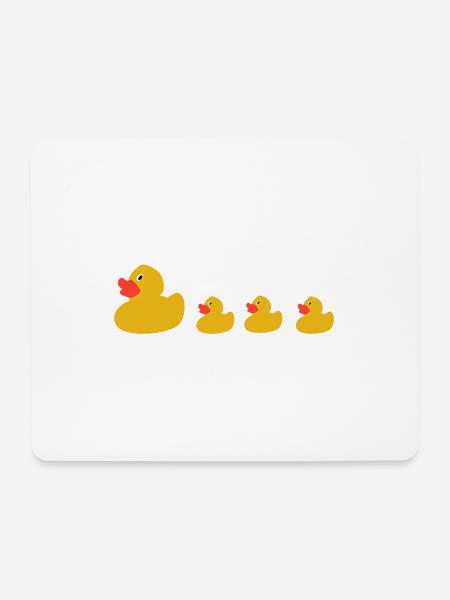 Entchen - Mousepad (Querformat) - Weiß