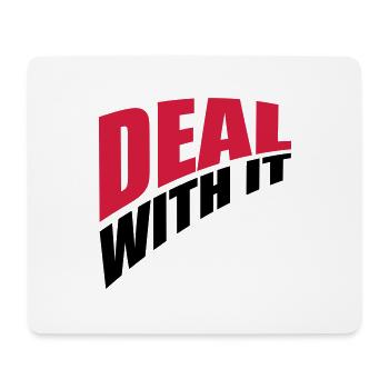 perspektive spruch cool text deal with it entspann - Mousepad (Querformat) - Weiß - Vorne