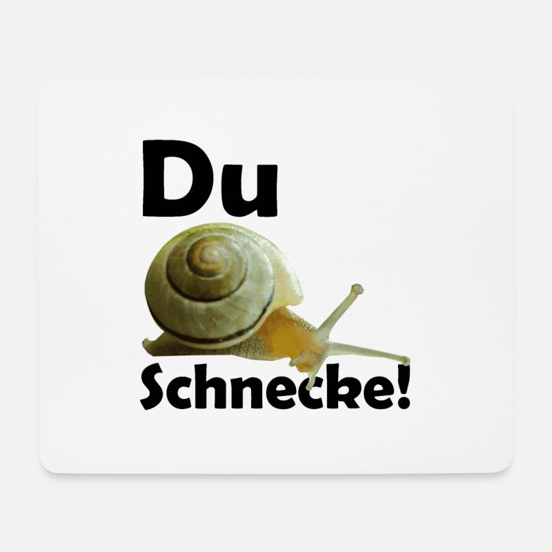 Du Schnecke! - Mousepad (Querformat) - Weiß
