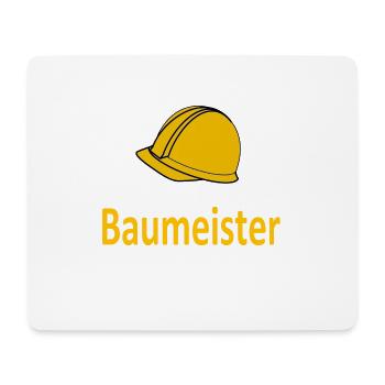 Baumeister - Mousepad (Querformat) - Weiß - Vorne