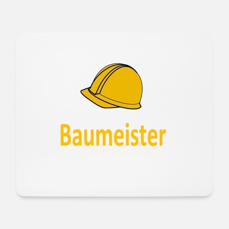 Baumeister - Mousepad (Querformat) - Weiß
