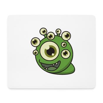 Monstre yeux cadeau halloween drôle de fantaisie - Tapis de souris (format paysage) - blanc - Devant