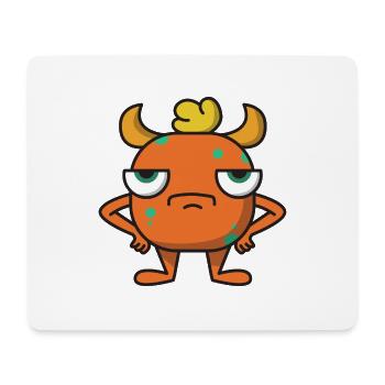 Ungeheuer grimmig Geschenk Halloween Comic Hörner - Mousepad (Querformat) - Weiß - Vorne
