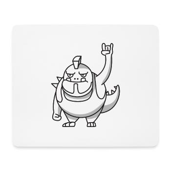 Troll Rock Punk Geschenk Comic fantasy lustig - Mousepad (Querformat) - Weiß - Vorne
