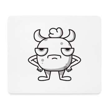 Ungeheuer grimmig Geschenk Halloween Comic Hörner - Mousepad (Querformat) - Weiß - Vorne