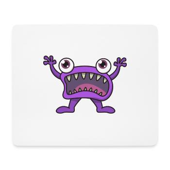 Monstre yeux de dessin animé cadeau halloween drôle - Tapis de souris (format paysage) - blanc - Devant