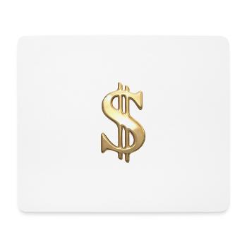 Dollar sign in gold - Mouse Pad (horizontal) - white - Front