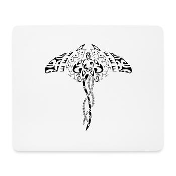 Maori Tattoo Weisheit schwarz - Mousepad (Querformat) - Weiß - Vorne