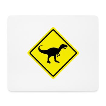 dino__shield__f2 - Tapis de souris (format paysage) - blanc - Devant