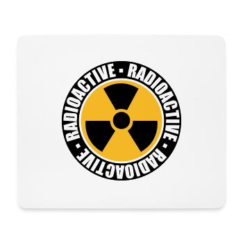rund schwarz stempel gefahr achtung warnung vorsic - Mousepad (Querformat) - Weiß - Vorne