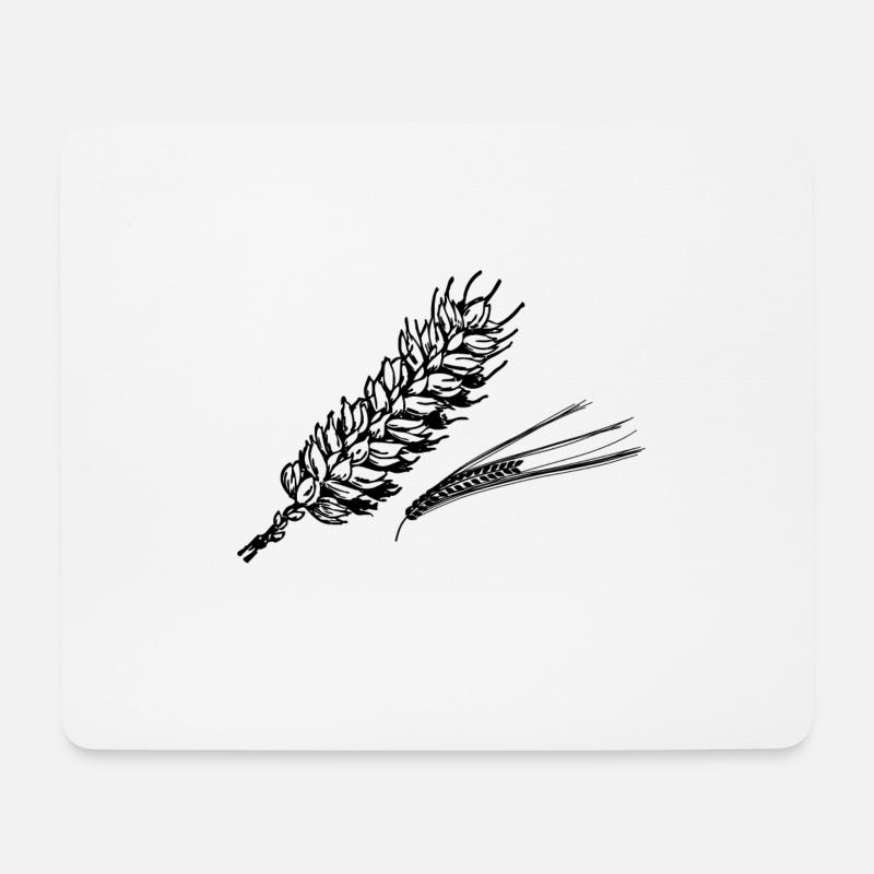 Getreide - Mousepad (Querformat) - Weiß