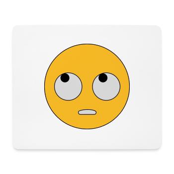 Emoji dein Ernst - Der Augenroller - Mousepad (Querformat) - Weiß - Vorne