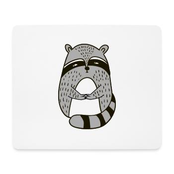 Sweet racoon Illustration Comic Gift - Mousepad (Querformat) - Weiß - Vorne