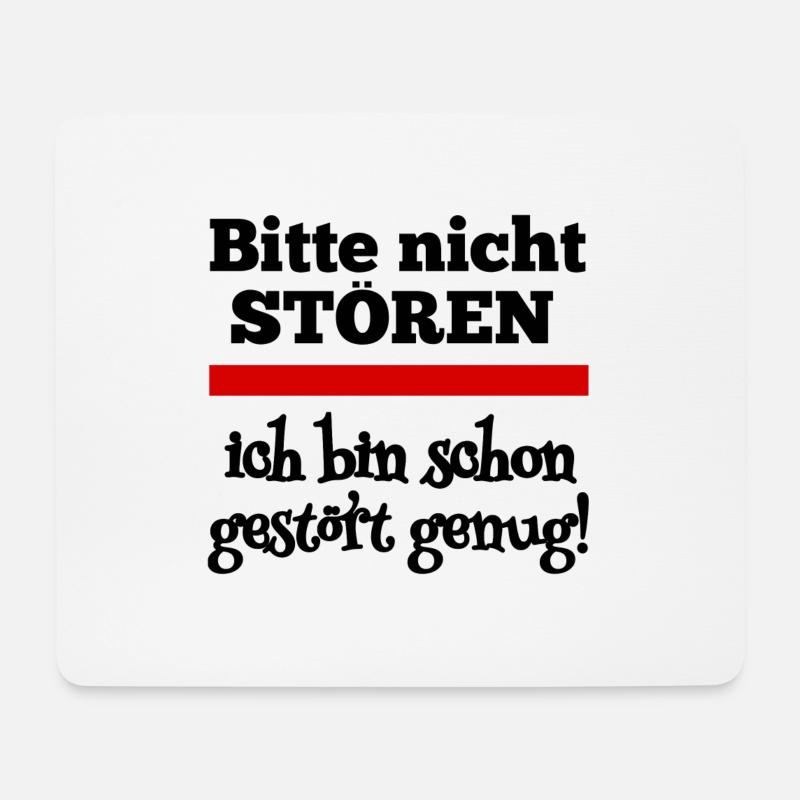 Bitte nicht stören! - Mousepad (Querformat) - Weiß