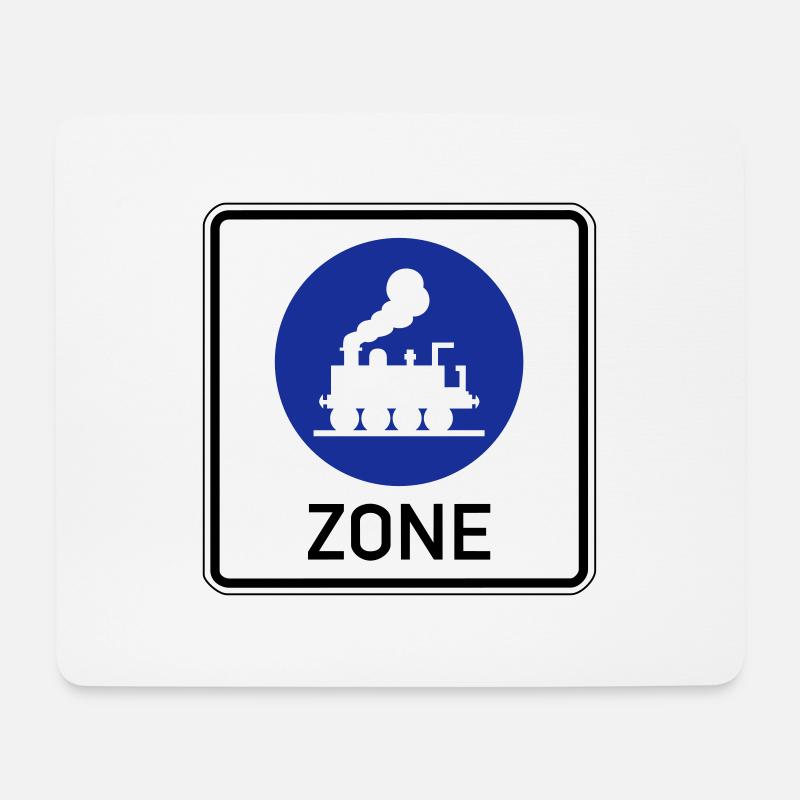 Zone Dampflok 2 - Mousepad (Querformat) - Weiß