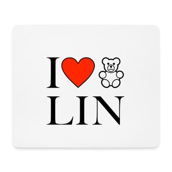 I Love Berlin - Mousepad (Querformat) - Weiß - Vorne
