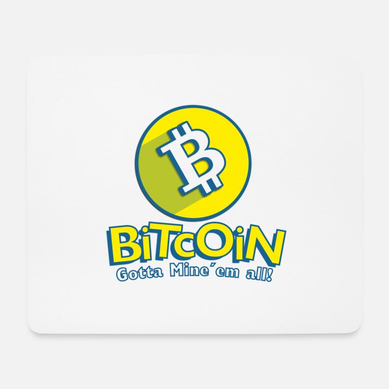 Bitcoin Mine´em All - Mousepad (Querformat) - Weiß