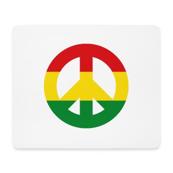Friedenszeichen Reggae - Mousepad (Querformat) - Weiß - Vorne