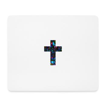 Kreuz Jesus Christus christliches Symbol Religion - Mousepad (Querformat) - Weiß - Vorne