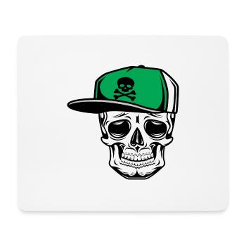 Old School Skull Baseball Cap - Tapis de souris (format paysage) - blanc - Devant