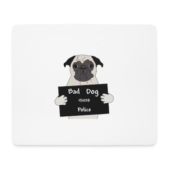 witziges Mops Hunde Hund Bad Dog Geschenk - Mousepad (Querformat) - Weiß - Vorne