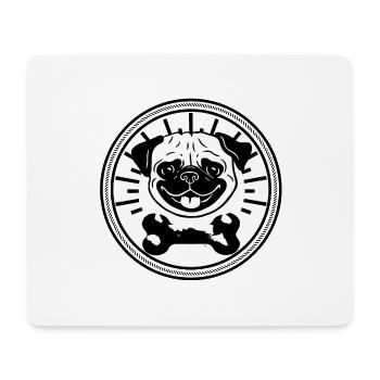 Pug crest pug - Mouse Pad (horizontal) - white - Front