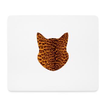 Motif léopard de chat - Tapis de souris (format paysage) - blanc - Devant