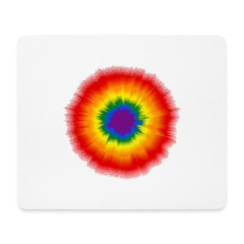 Belle oeil arc-en-ciel psychédélique! RETRO - Tapis de souris (format paysage) - blanc - Devant