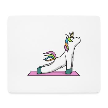 Licorne Yoga Cadeau Entraînement Fitness Gym Sports - Tapis de souris (format paysage) - blanc - Devant