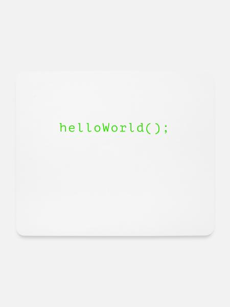 HelloWorld Program Code Coding Informatik - Mouse Pad (horizontal) - white