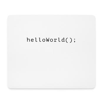 HelloWorld Programm Code Coding Informatik - Mousepad (Querformat) - Weiß - Vorne