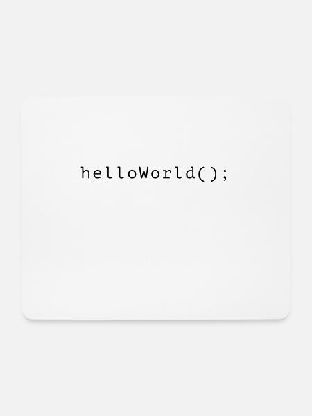 HelloWorld Programm Code Coding Informatik - Mousepad (Querformat) - Weiß