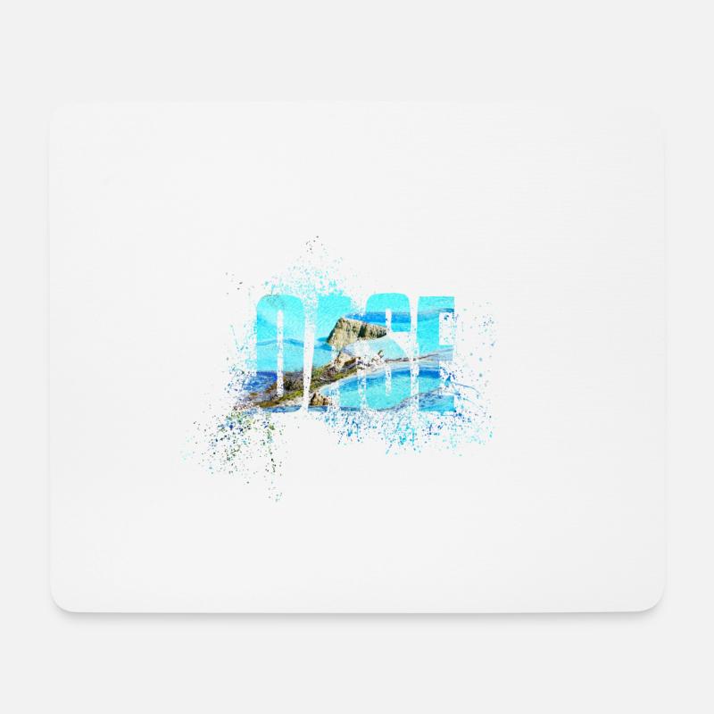 Oase - Mousepad (Querformat) - Weiß