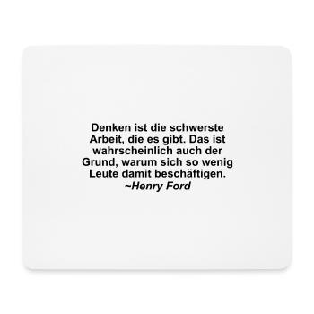 Henry F. Zitat - Mousepad (Querformat) - Weiß - Vorne