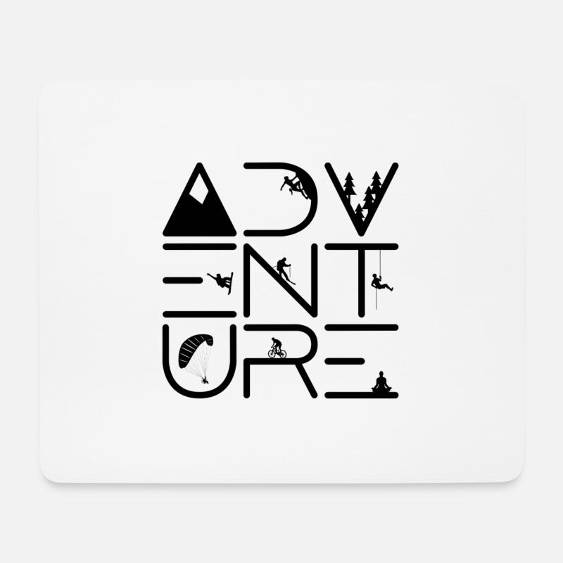 ADVENTURE - Abenteuer - Sportarten - Mousepad (Querformat) - Weiß