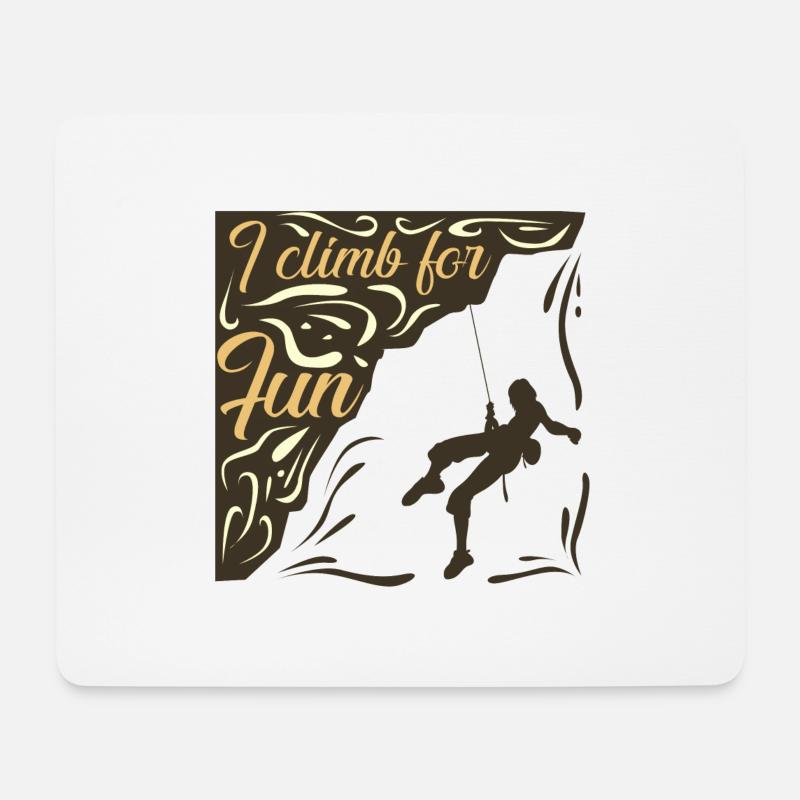 Climb for fun - Mouse Pad (horizontal) - white