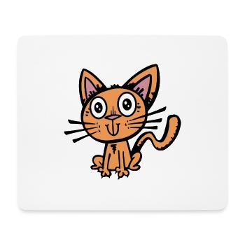 Katze Katzenfreund Haustier - Mousepad (Querformat) - Weiß - Vorne