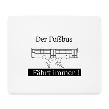 FussBus - Mousepad (Querformat) - Weiß - Vorne