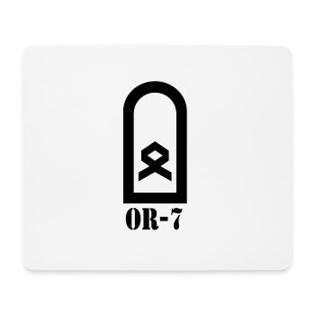 OR-7 Hauptfeldwebel - Mousepad (Querformat) - Weiß - Vorne