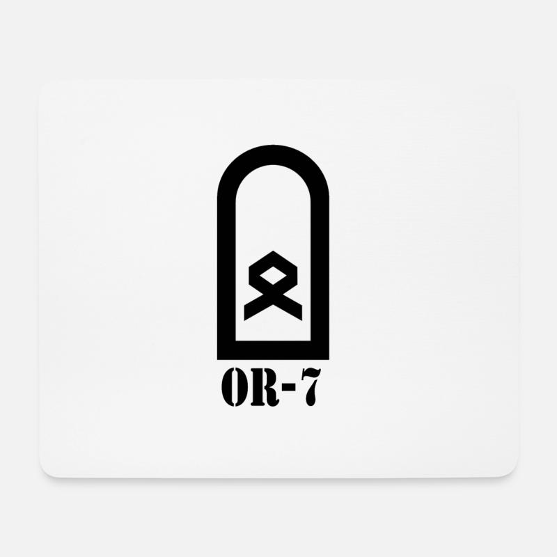OR-7 Hauptfeldwebel - Mousepad (Querformat) - Weiß