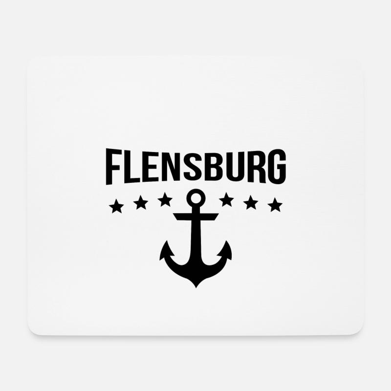Flensburg - Mousepad (Querformat) - Weiß