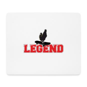 POULET SUR SKATEBOARD CADEAU AMUSANT POUR LES PATINEURS - Tapis de souris (format paysage) - blanc - Devant