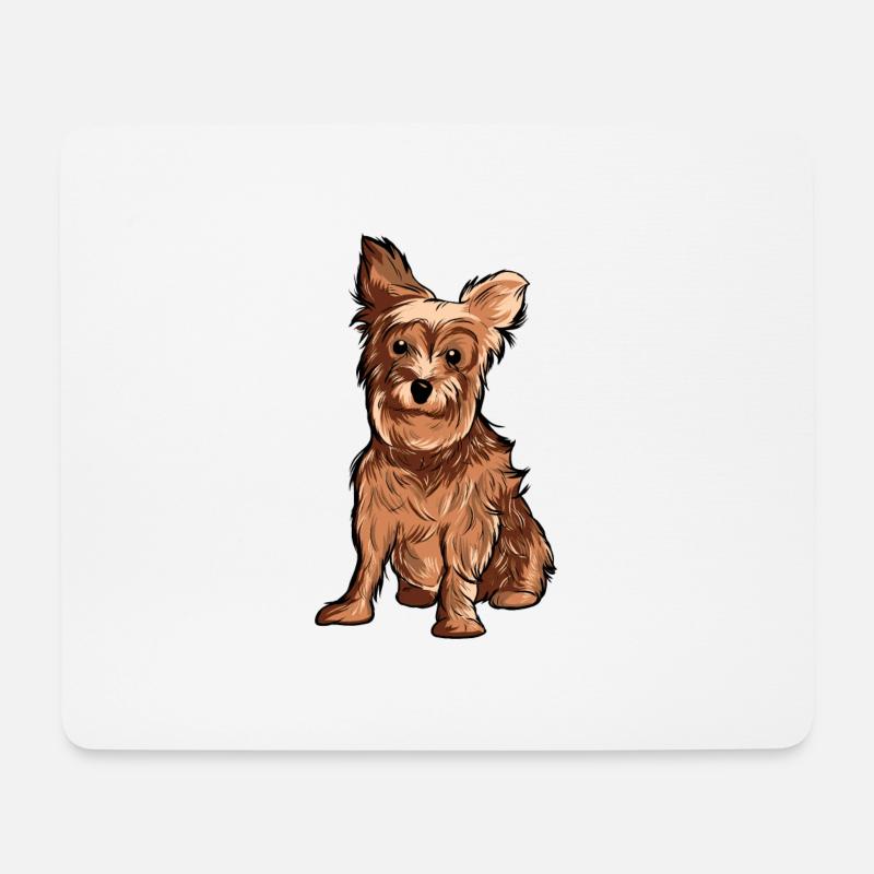 Yorkshire Picture Illustration Grafik - Mousepad (Querformat) - Weiß