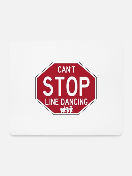 Funny Line Dancing Stop Sign - Mousepad (Querformat) - Weiß