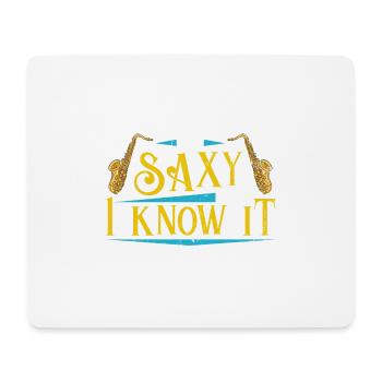 Lustig Saxophonist Saxofonistin Geschenk - Mousepad (Querformat) - Weiß - Vorne